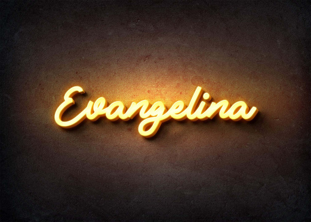 Free photo of Glow Name Profile Picture for Evangelina