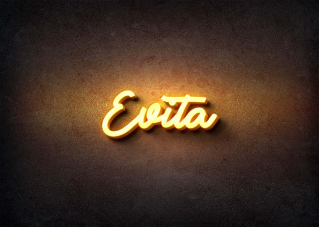Free photo of Glow Name Profile Picture for Evita
