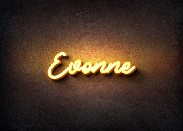 Free photo of Glow Name Profile Picture for Evonne