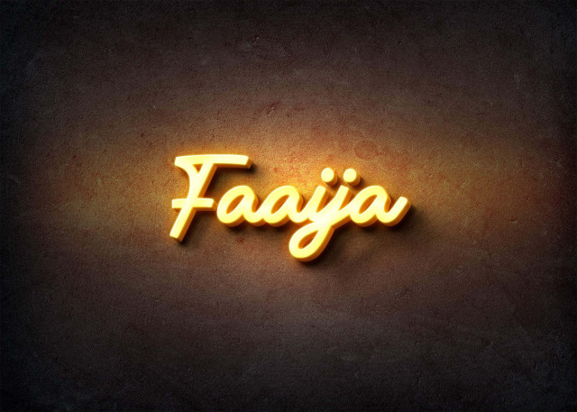 Free photo of Glow Name Profile Picture for Faaija