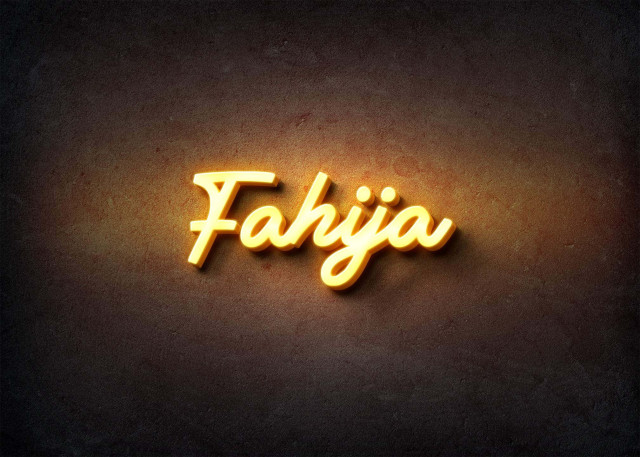 Free photo of Glow Name Profile Picture for Fahija