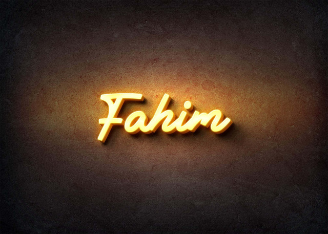 Free photo of Glow Name Profile Picture for Fahim