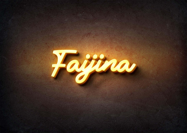 Free photo of Glow Name Profile Picture for Faijina