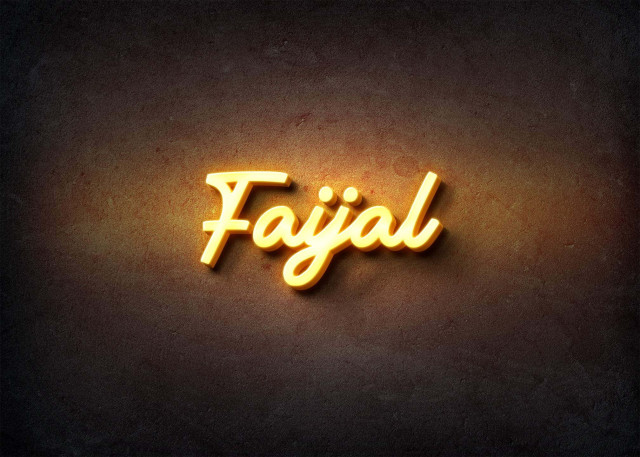 Free photo of Glow Name Profile Picture for Faijal