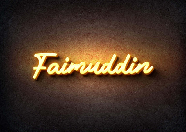 Free photo of Glow Name Profile Picture for Faimuddin