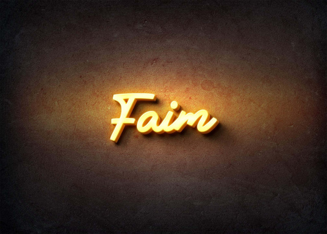 Free photo of Glow Name Profile Picture for Faim