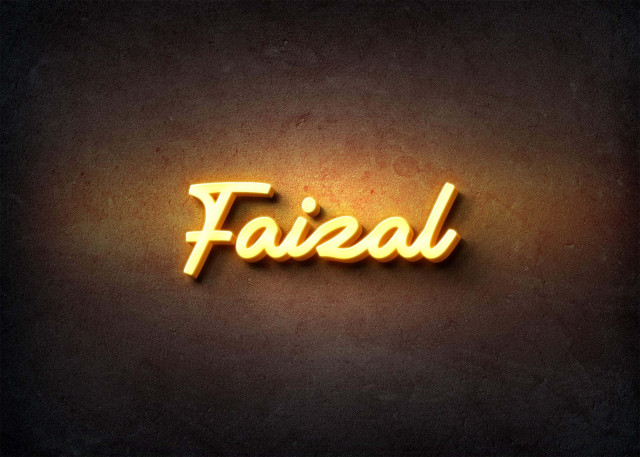 Free photo of Glow Name Profile Picture for Faizal