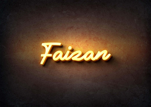 Free photo of Glow Name Profile Picture for Faizan