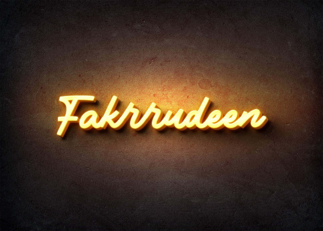Free photo of Glow Name Profile Picture for Fakrrudeen