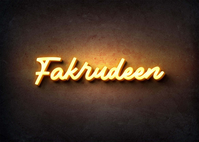 Free photo of Glow Name Profile Picture for Fakrudeen