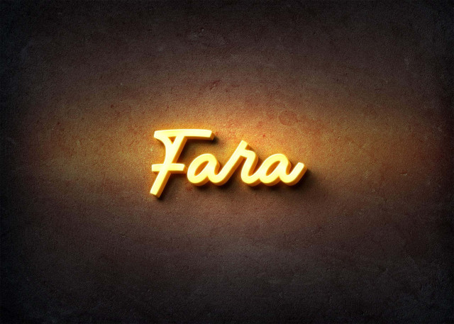 Free photo of Glow Name Profile Picture for Fara