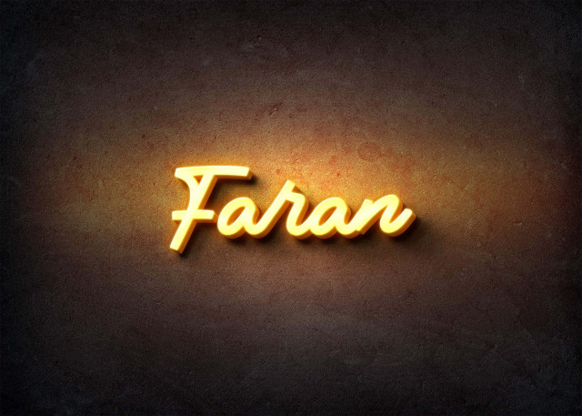 Free photo of Glow Name Profile Picture for Faran