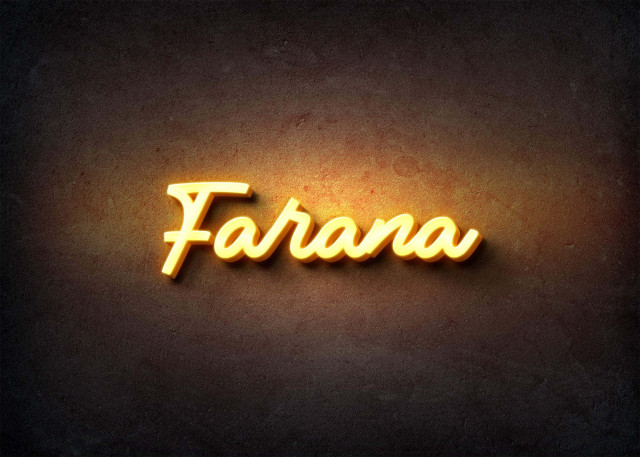 Free photo of Glow Name Profile Picture for Farana