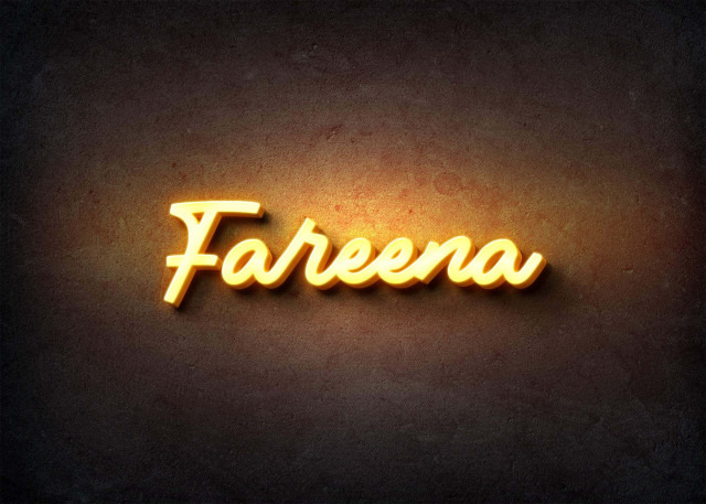 Free photo of Glow Name Profile Picture for Fareena