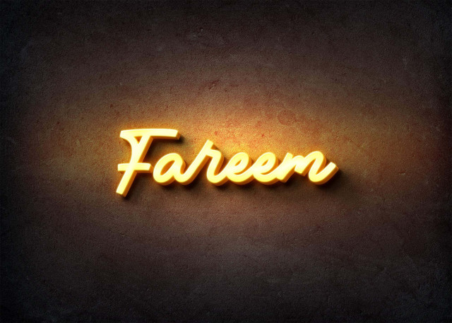 Free photo of Glow Name Profile Picture for Fareem