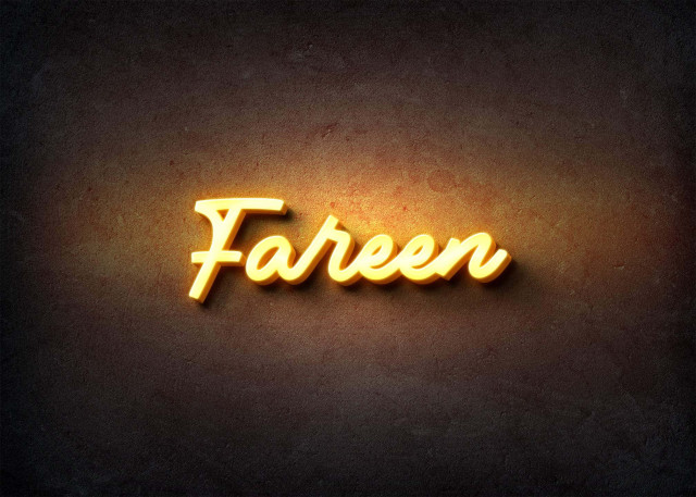 Free photo of Glow Name Profile Picture for Fareen