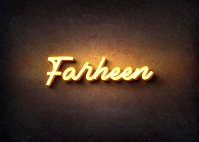 Free photo of Glow Name Profile Picture for Farheen