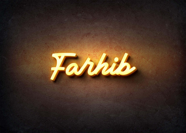 Free photo of Glow Name Profile Picture for Farhib