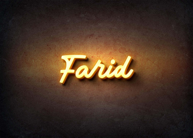 Free photo of Glow Name Profile Picture for Farid