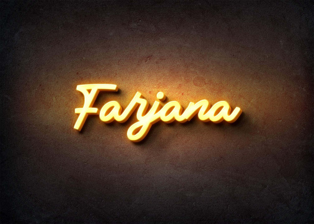 Free photo of Glow Name Profile Picture for Farjana