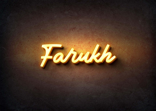 Free photo of Glow Name Profile Picture for Farukh