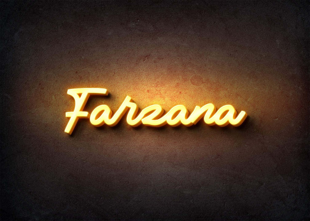 Free photo of Glow Name Profile Picture for Farzana