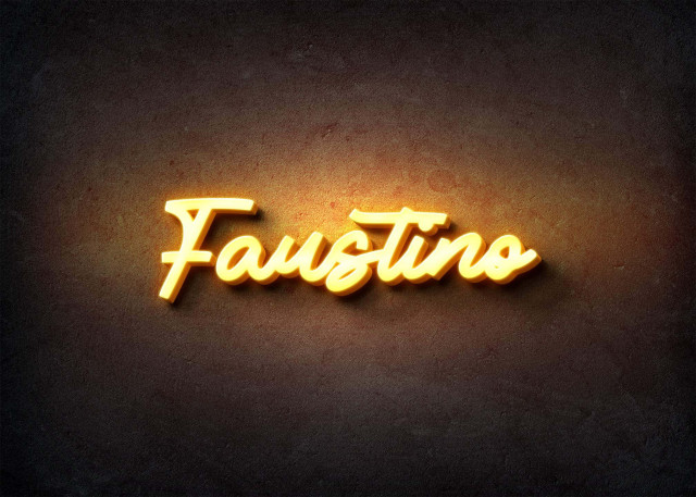 Free photo of Glow Name Profile Picture for Faustino