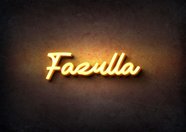 Free photo of Glow Name Profile Picture for Fazulla