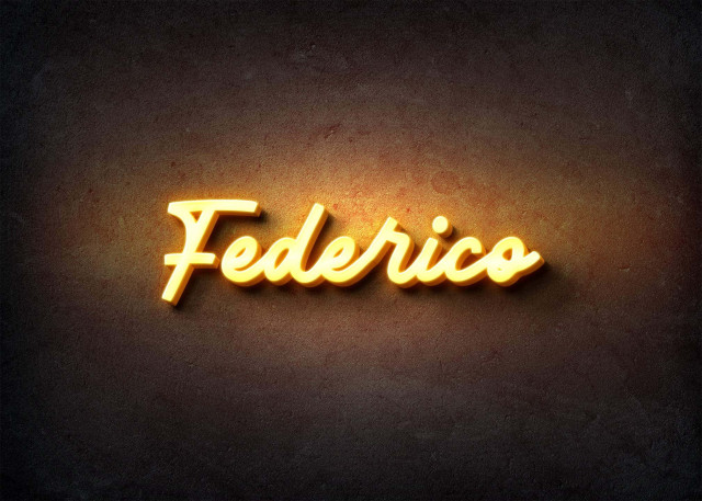 Free photo of Glow Name Profile Picture for Federico