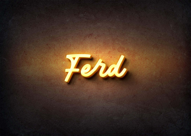 Free photo of Glow Name Profile Picture for Ferd