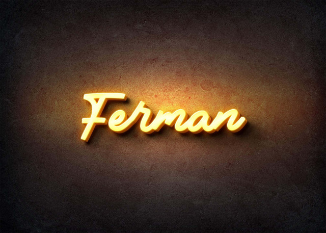 Free photo of Glow Name Profile Picture for Ferman