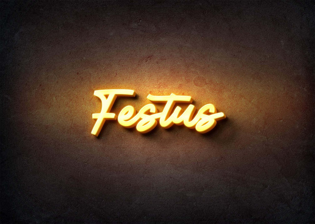 Free photo of Glow Name Profile Picture for Festus