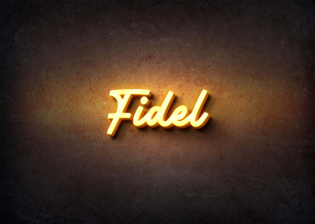 Free photo of Glow Name Profile Picture for Fidel