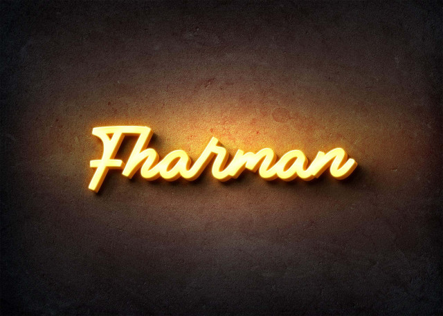 Free photo of Glow Name Profile Picture for Fharman