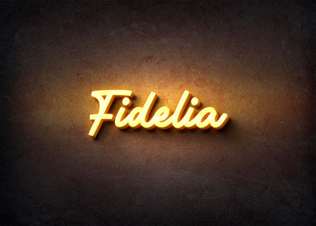 Free photo of Glow Name Profile Picture for Fidelia