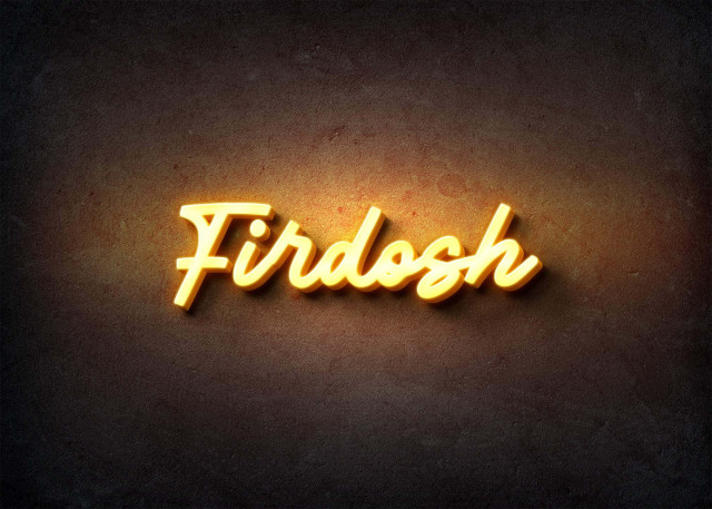 Free photo of Glow Name Profile Picture for Firdosh