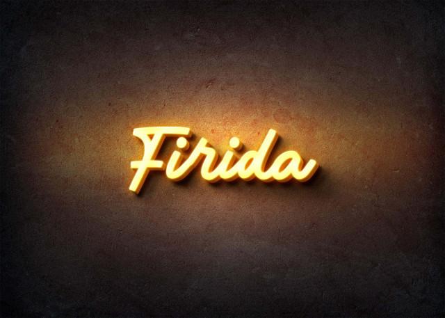 Free photo of Glow Name Profile Picture for Firida