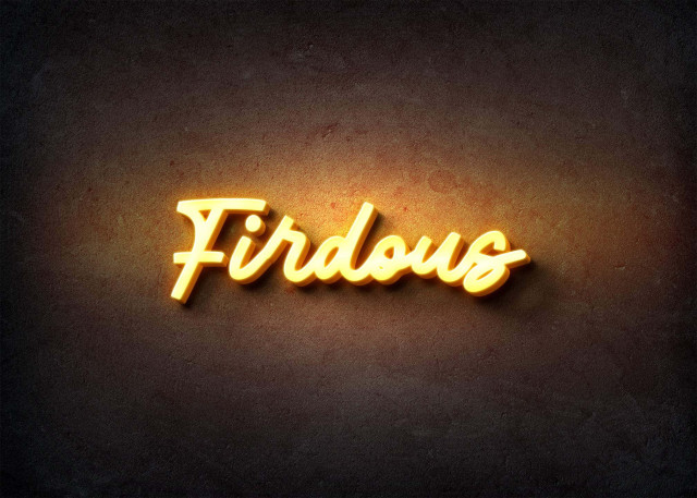 Free photo of Glow Name Profile Picture for Firdous