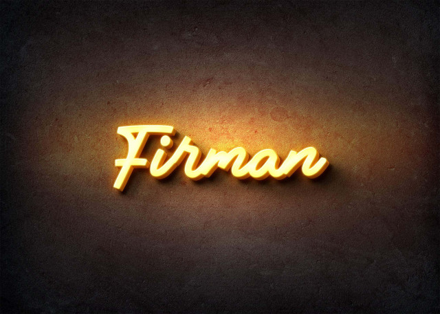 Free photo of Glow Name Profile Picture for Firman