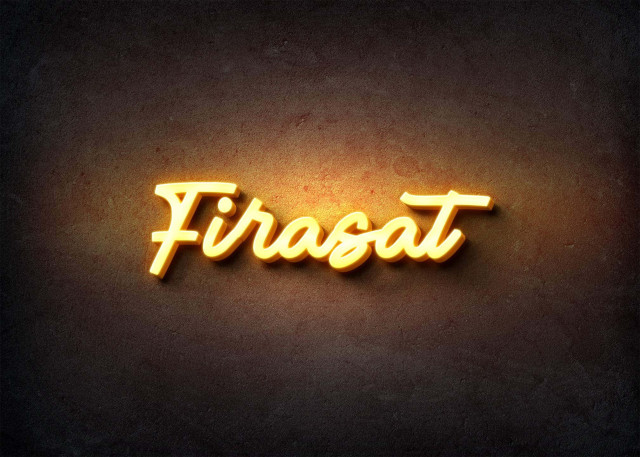 Free photo of Glow Name Profile Picture for Firasat