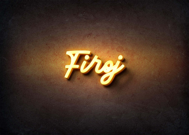 Free photo of Glow Name Profile Picture for Firoj