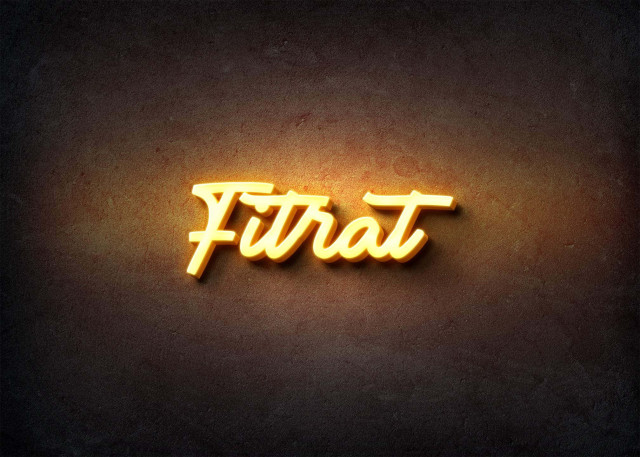 Free photo of Glow Name Profile Picture for Fitrat