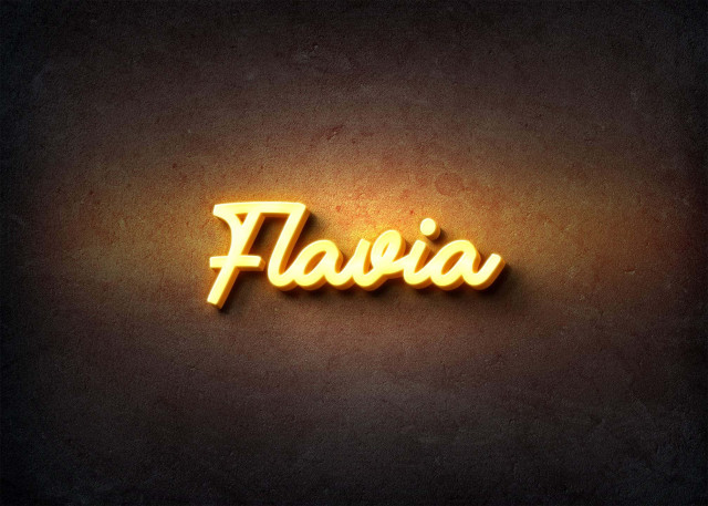 Free photo of Glow Name Profile Picture for Flavia