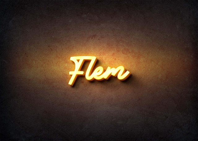 Free photo of Glow Name Profile Picture for Flem