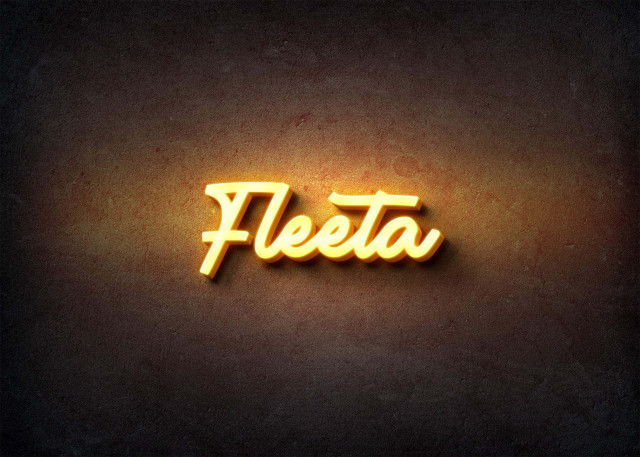 Free photo of Glow Name Profile Picture for Fleeta