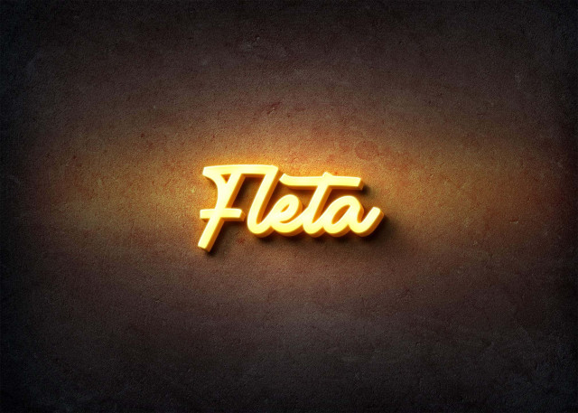 Free photo of Glow Name Profile Picture for Fleta
