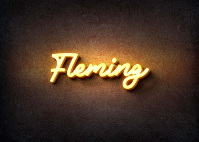 Free photo of Glow Name Profile Picture for Fleming