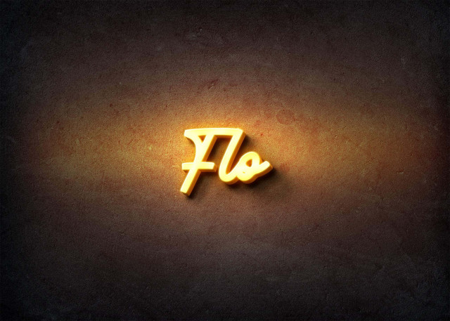 Free photo of Glow Name Profile Picture for Flo