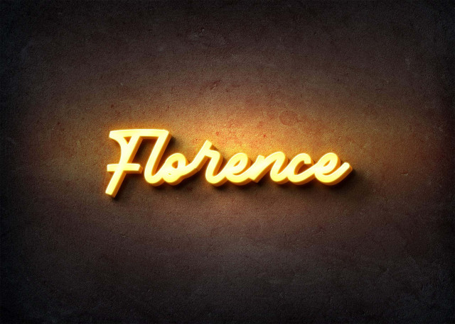 Free photo of Glow Name Profile Picture for Florence