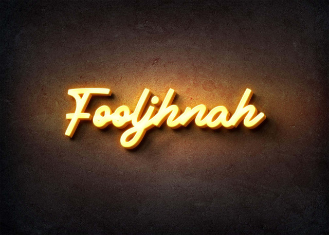 Free photo of Glow Name Profile Picture for Fooljhnah